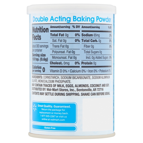 Great Value Double Acting Baking Powder, 8.1 oz 