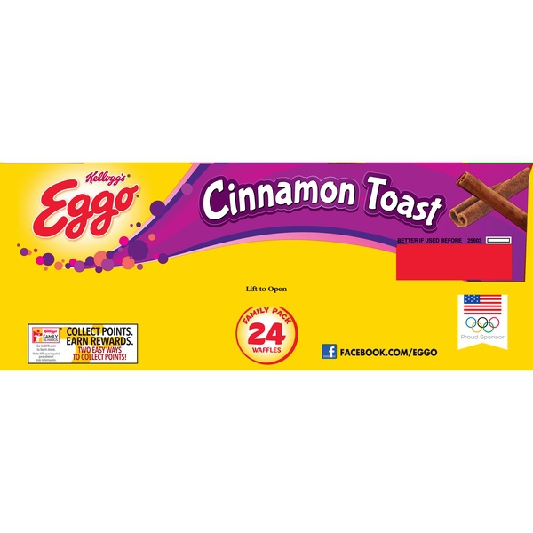 Catalog Frozen Frozen Breakfast Kellogg S Eggo Cinnamon Toast Waffles Eassy Breakfast 25 8 Oz 24 Ct