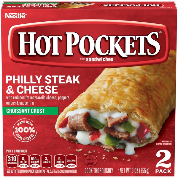 Hot Pockets Philly Steak & Cheese Frozen Snacks in a Seasoned