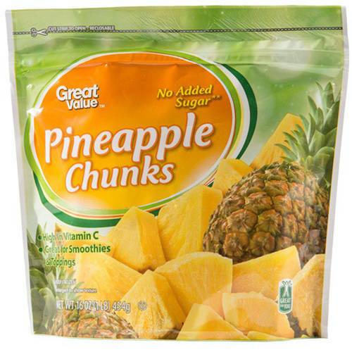 Great Value Pineapple Chunks, Frozen, 16 oz 