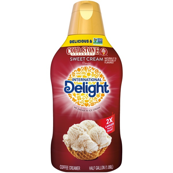 Catalog Eggs Dairy Cream Creamers International Delight Coldstone Sweet Cream Coffee Creamer Half Gallon