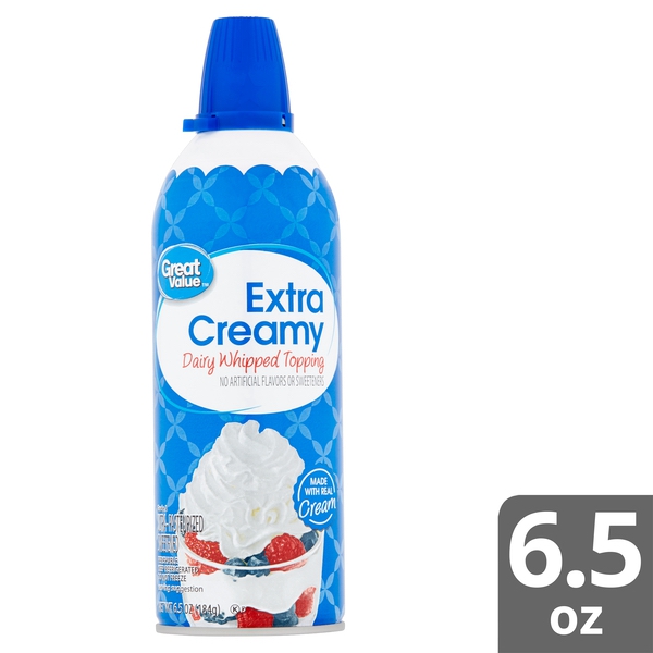 Great Value Sugar-Free Whipped Heavy Cream, 6.5 oz