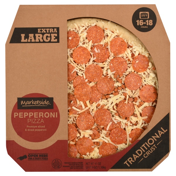 Marketside Traditional Crust Pepperoni Pizza, Extra-Large ...