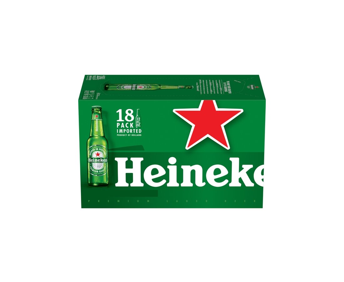 Catalog :: Beverages :: Beers :: Heineken Lager, 18 pack, 12 fl oz bottles