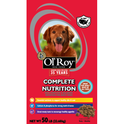 Catalog Pets Dog Food Ol Roy Complete Nutrition Adult Dry Dog Food 50 lb
