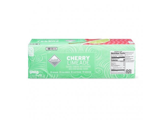 Catalog Beverages Water Clear American Sparkling Water Cherry Limeade 12 Fl Oz 12 Count 8029